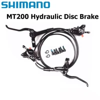 SHIMANO MT200 Juego de frenos de disco hidráulicos para bicicleta delantero izquierdo y trasero derecho/trasero izquierdo y delantero derecho para bicicletas de montaña