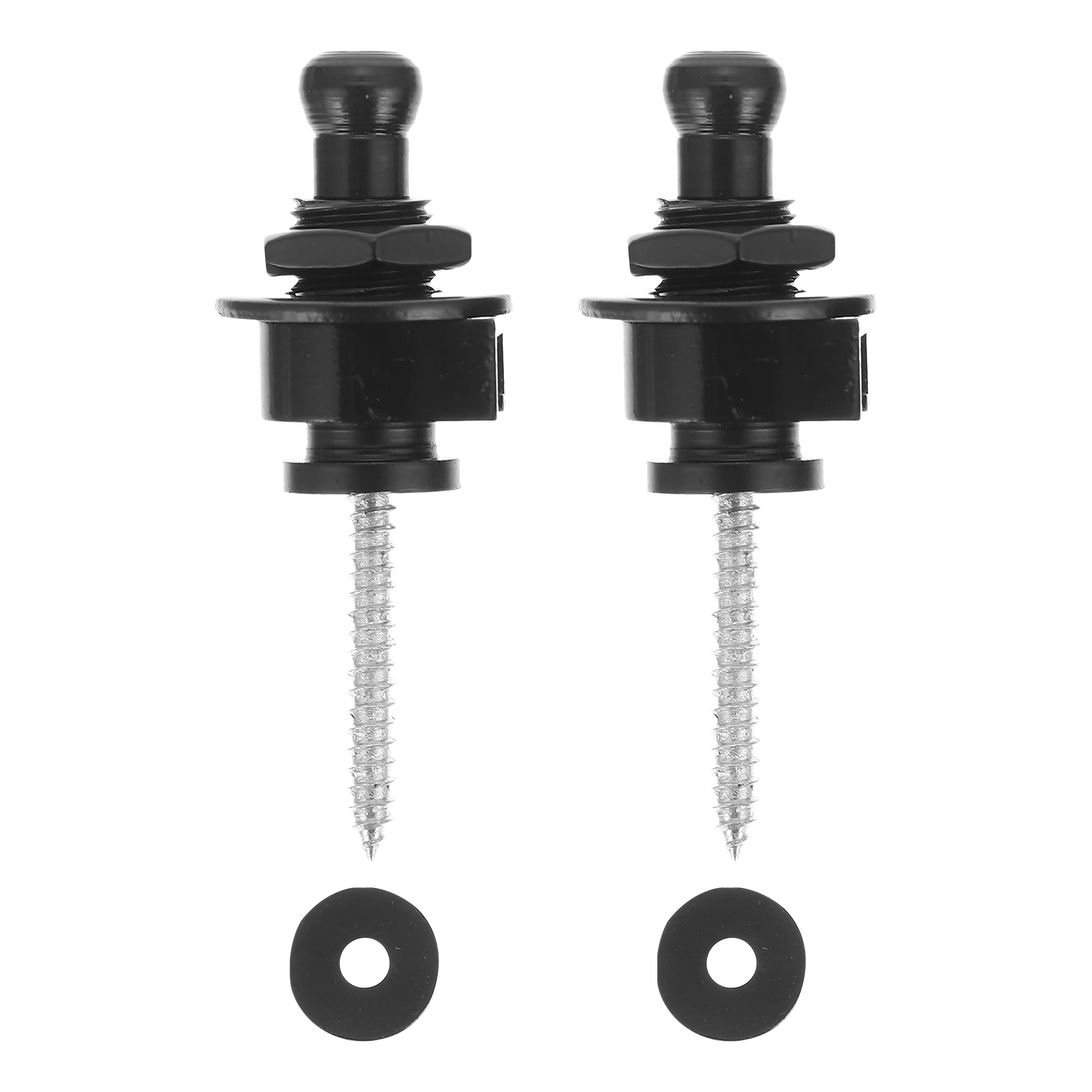 

2 Pcs Guitar Strap Buckle Bass Locks Belt Acoustic Button Watch Straps Metal for Non-slip Buttons
