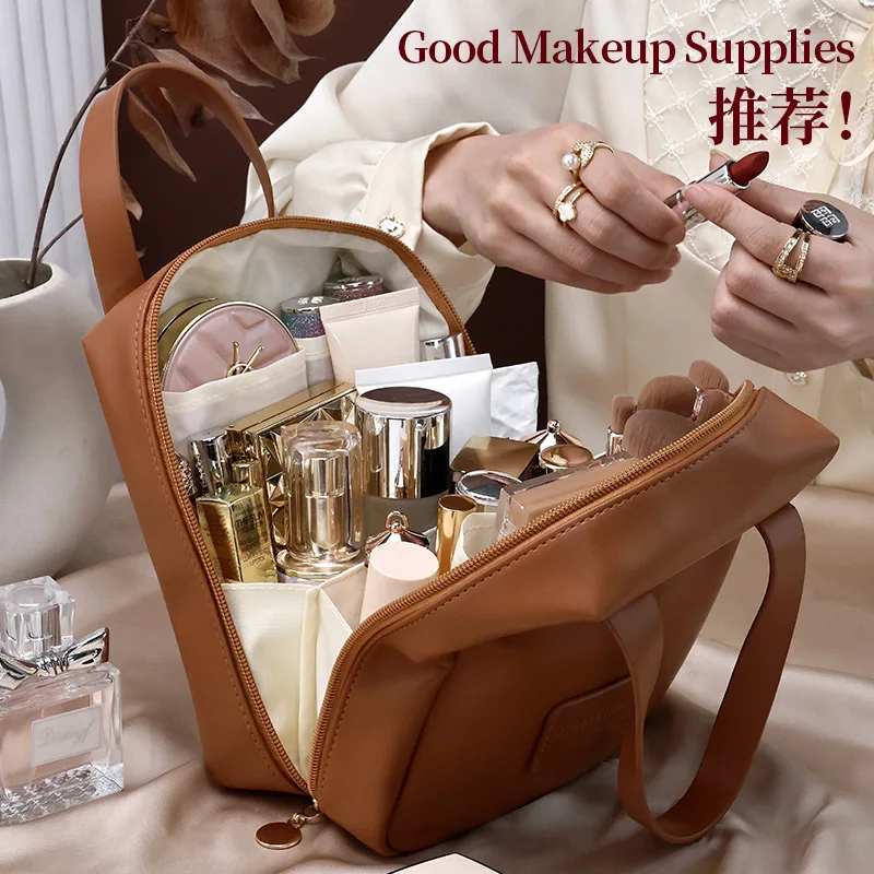 Travel Portable Makeup Bag Large Capacity Advanced Sense Partition Storage High Appearance Level Multi-Functional Toiletry Bag