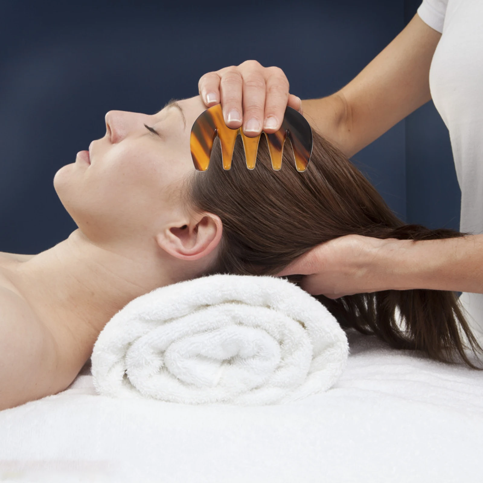 

Head Massage Ox Horn Wide Tooth Hair Comb For Scalp Relaxation Anti-Static Rake Comb Smooth Non-Scratch Unique Design Gift