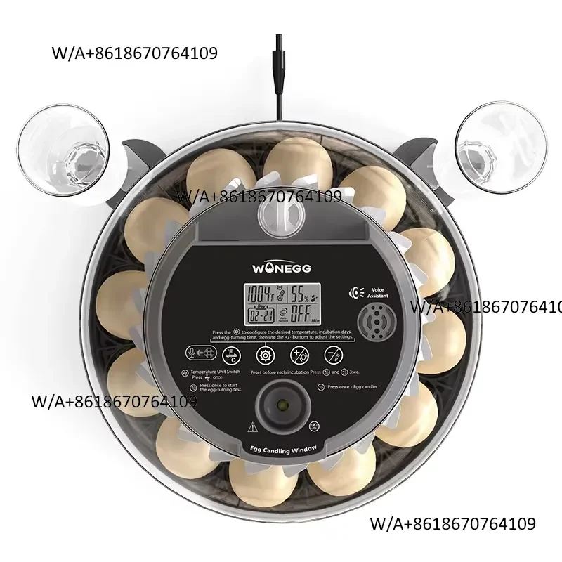 Durable WONEGG Intelligent Voice Control Mini Hatching 12 Eggs Fully Automatic Chicken Hatchery Equipment