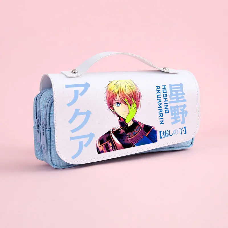 Oshi No Ko Anime Fashion Messenger Pencil Case Large-Capacity Storage Bag Stationery Box Lolita Gift