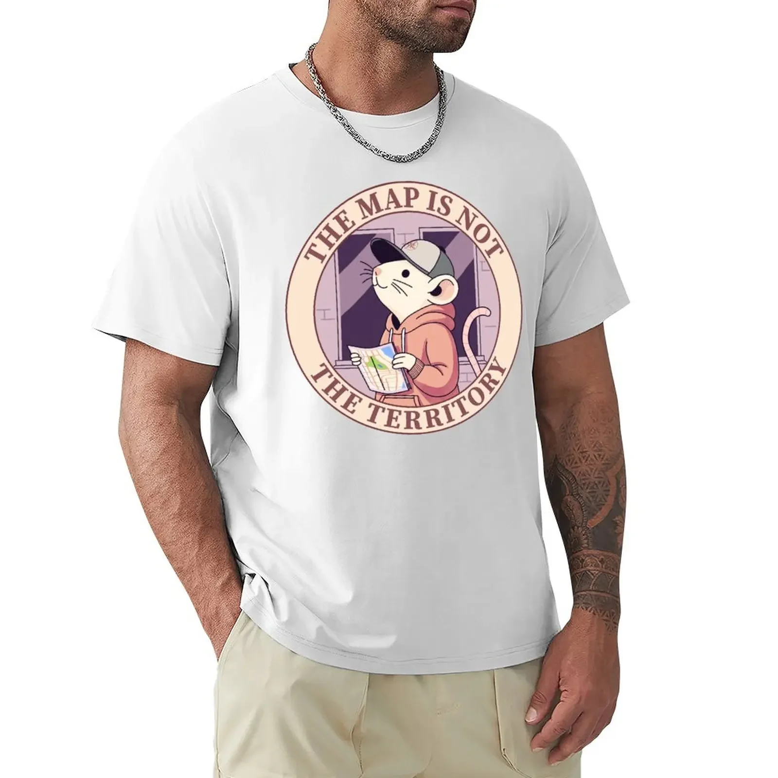 

Map Rat T-shirt anime funnys summer tops oversized t shirt men