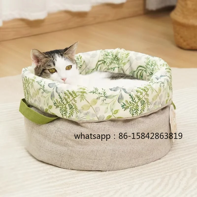 cuccia-portatile-naturale-a-forma-di-barile-per-cani-e-gatti-vendita-all'ingrosso-dal-produttore