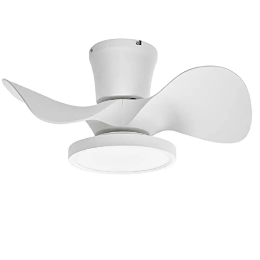 Quiet Ceiling Fan with LED Light Large Air Volume Remote Control for Kitchen Bedroom Dining Room Patio