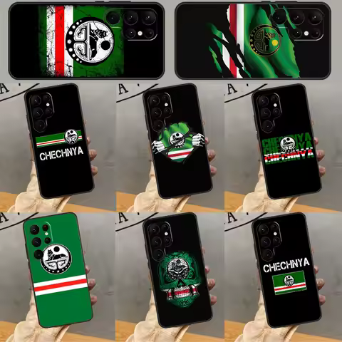 Chechnya Flag Phone Case For Samsung Galaxy S25 Ultra S24 S22 S21 Ultra S9 S10 S20 Plus S23 FE Funda Cover