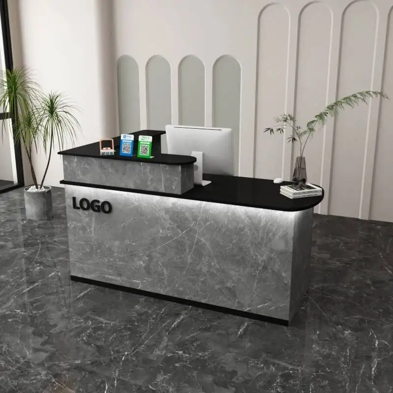 

Desks Reception Comfortable Economic Counter Display Cabinet Luxury Checkout Counter Universal Empfangtheke Trendy Furniture
