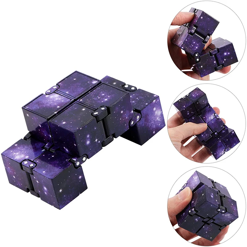 FIdget toys Creative Cube Infinity Cube Magic Stress Biscuit Shape Squishes Toy Pinching Sandwich Simulation Ultra-Soft Venting