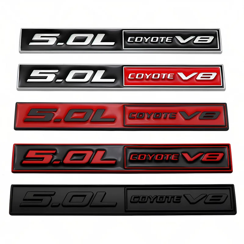 

High-quality Modification 3D Metal Car Stickers 5.0L COYOTE V8 Scratch Cover DIY Decoration Car Accessories
