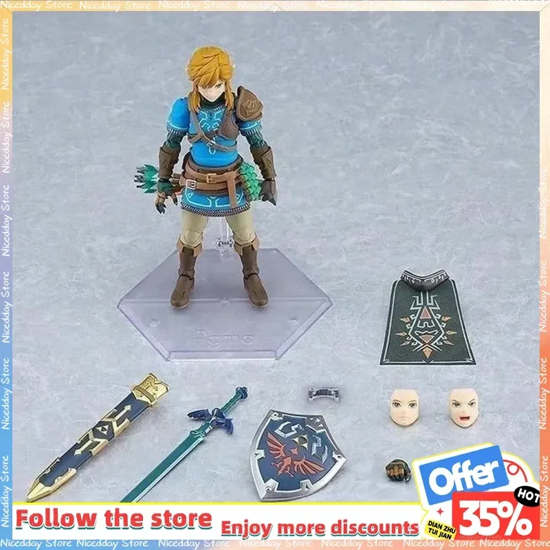 

In stock Legend Of Zelda Tears Of The Kingdom Figure Figma 626 Link Breath Of The Wild Anime Figurine Collections Model Gifts