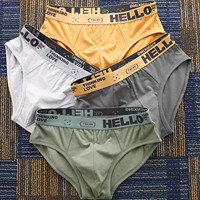 4Pcs/Lot Men's Underpants Soft Men Panties Sports Personality Boxers Breathable Large Size Panties Briefs for Men Underwears