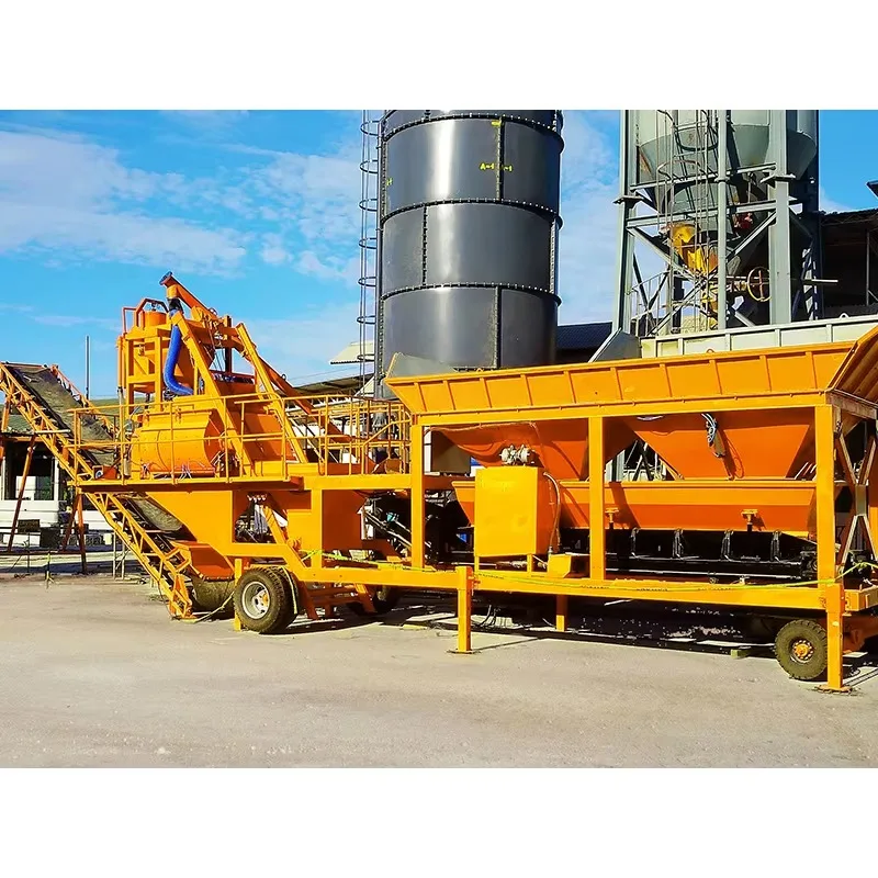 Customized 50m3/h 30m3 60m3 China Mini Mobile Portable Compact Concrete Cement Ready Dry Wet Mixing Batching Plant with Pump Pri