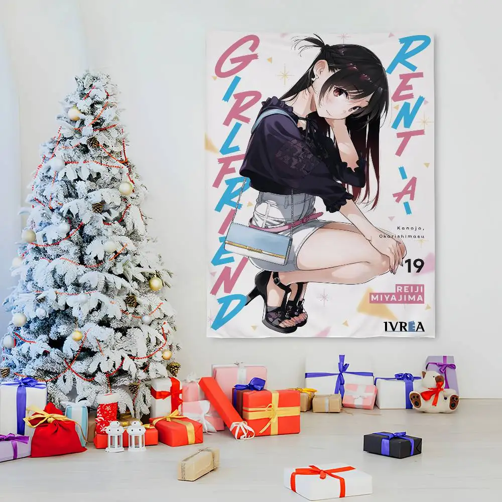 استئجار صديقة Chizuru Mizuhara نسيج غرفة نوم المعيشة بار حديقة في الهواء الطلق ستوكات مهرجان الديكور خلفية راية