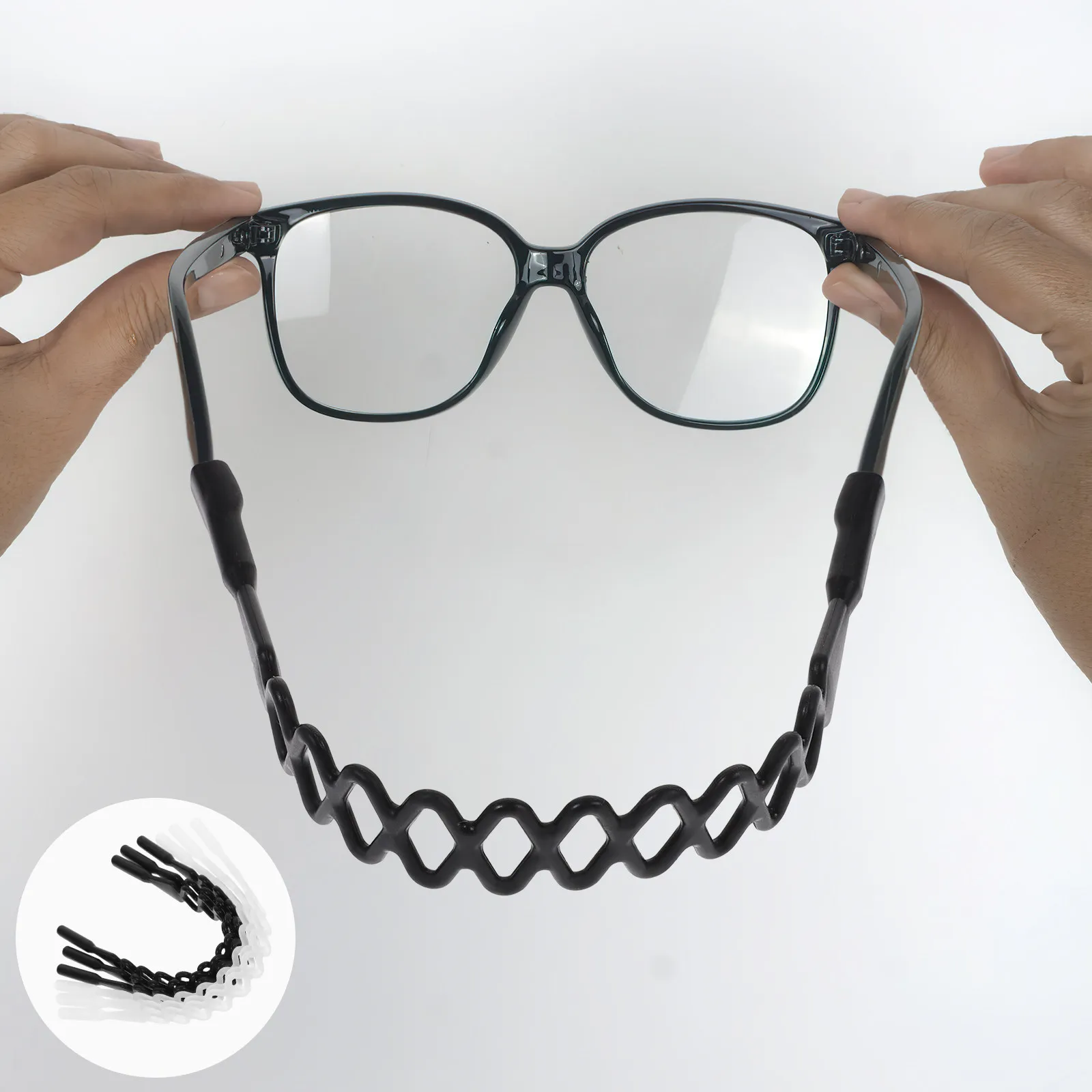 

6 шт. противоскользящих ремешков для очков из премиального силикона, держатели-шнурки для спорта, плавания, дайвинга, бега, велоспорта