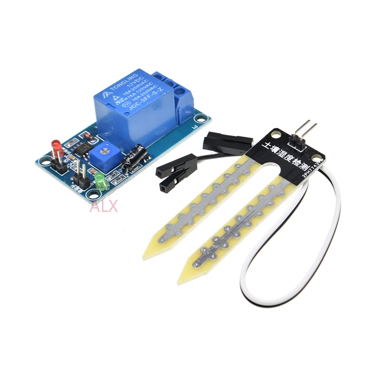 Dc 12v Soil Moisture Sensor Relay Control Module Automatic Watering Of The Humidity Starting Switch