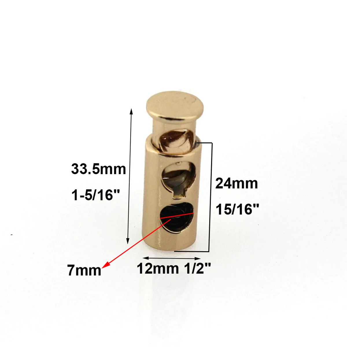 1pcs Metal Fashion Beam Rope Buckle Spring Double Holes Clasp for DIY Clothes Bag Sportswear Shoelace Rope Parts Accessories