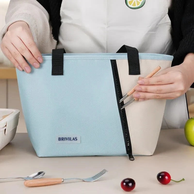 Reusable Lunch Tote Lunch Box for Man Woman, Leakproof Lunch Tote Bags with Front Pocket for Work Office Picnic Or Travel