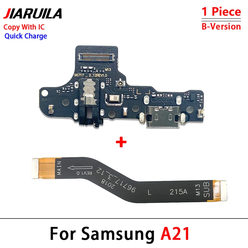 Pièces de connecteur de carte de port de charge USB et carte mère principale, câble flexible LCD, Samsung A70, A40, A10S, A20S, A30S, A50S, A21S,