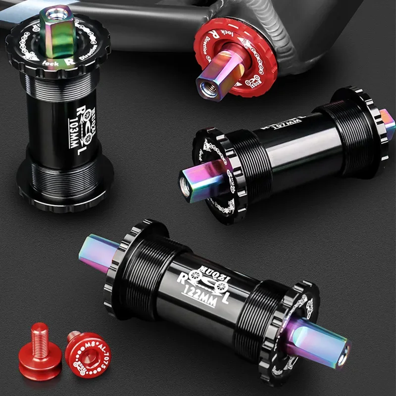 Bicycle Titanium Ceramics Bottom Bracket MTB Road Bike BB68 103 107 110 113 119 122mm Square Tapered Axis