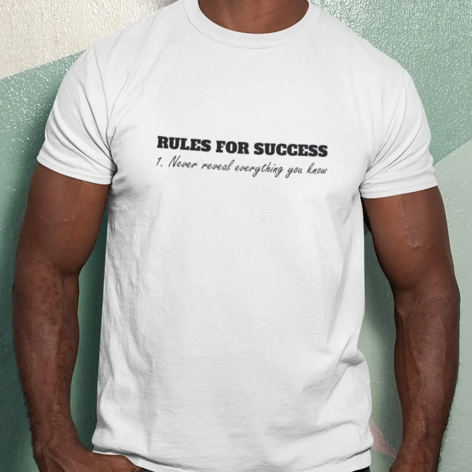 Rules For Success Funny Witty Slogan T Shirt Motivational Inspirational Humorous Statement Casual Entrepreneur vintage Washed