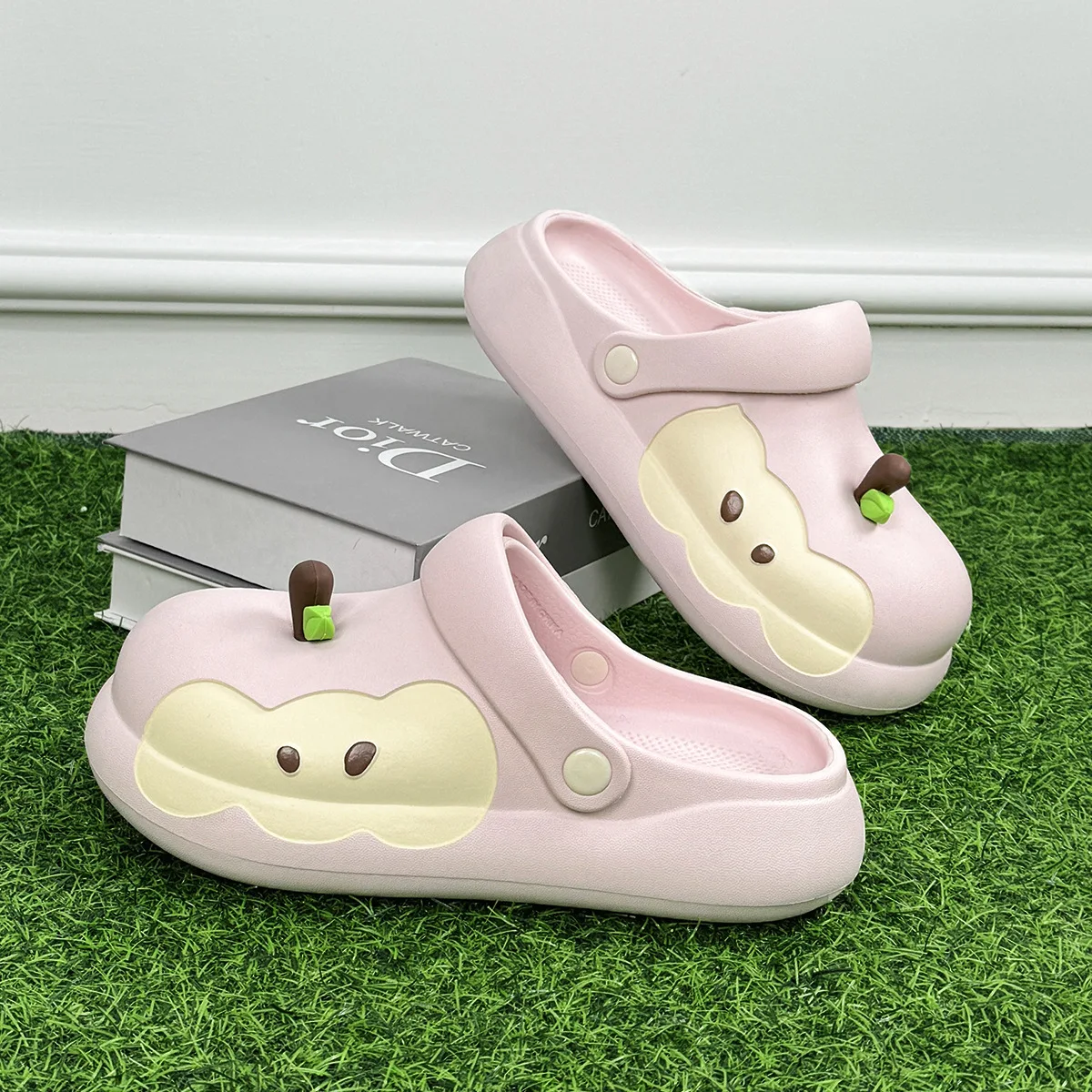 EVA Material  Slippers Women's Summer Trend Anti-Slip Bathing Outerwear Soft Bottom Sandals Home Comfortable Slippers