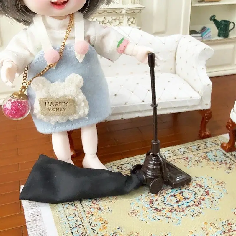 Aspirador de Pó de Brinquedo Xm1pc para Casa de Bonecas, Acessórios de Decoração de Móveis, Modelo de Simulação 1/12