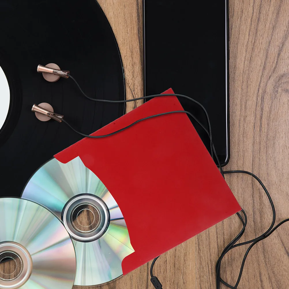 10Pcs Paper Cd Dvd Sleeves Disc Storage Cases Lightweight Portable Organizer Envelope for Cd Dvd Holder Red Disc Shell