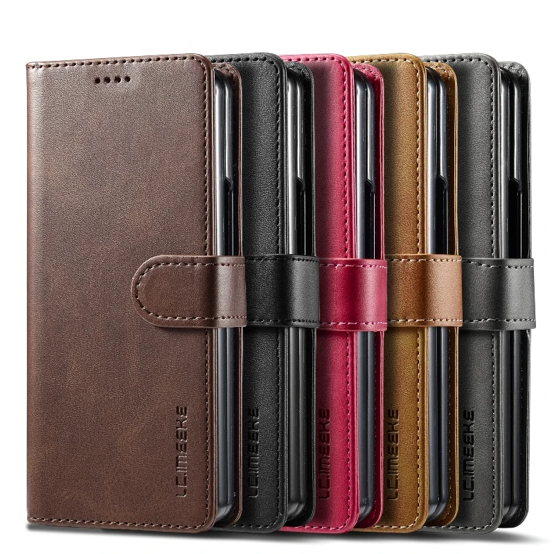 Side Magnetic Flip Phone Cover For Samsung Galaxy Z Fold 6/Z Fold 5/Z Fold 4/Z Fold 3 Built-In Wallet Card Slots Protective Case