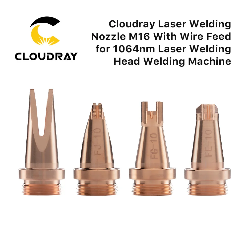 

Cloudray Hand-held Laser Welding Nozzle M16 with Wire Feed Mount Thread with Wire Feed for 1064nm Laser Welding Machine