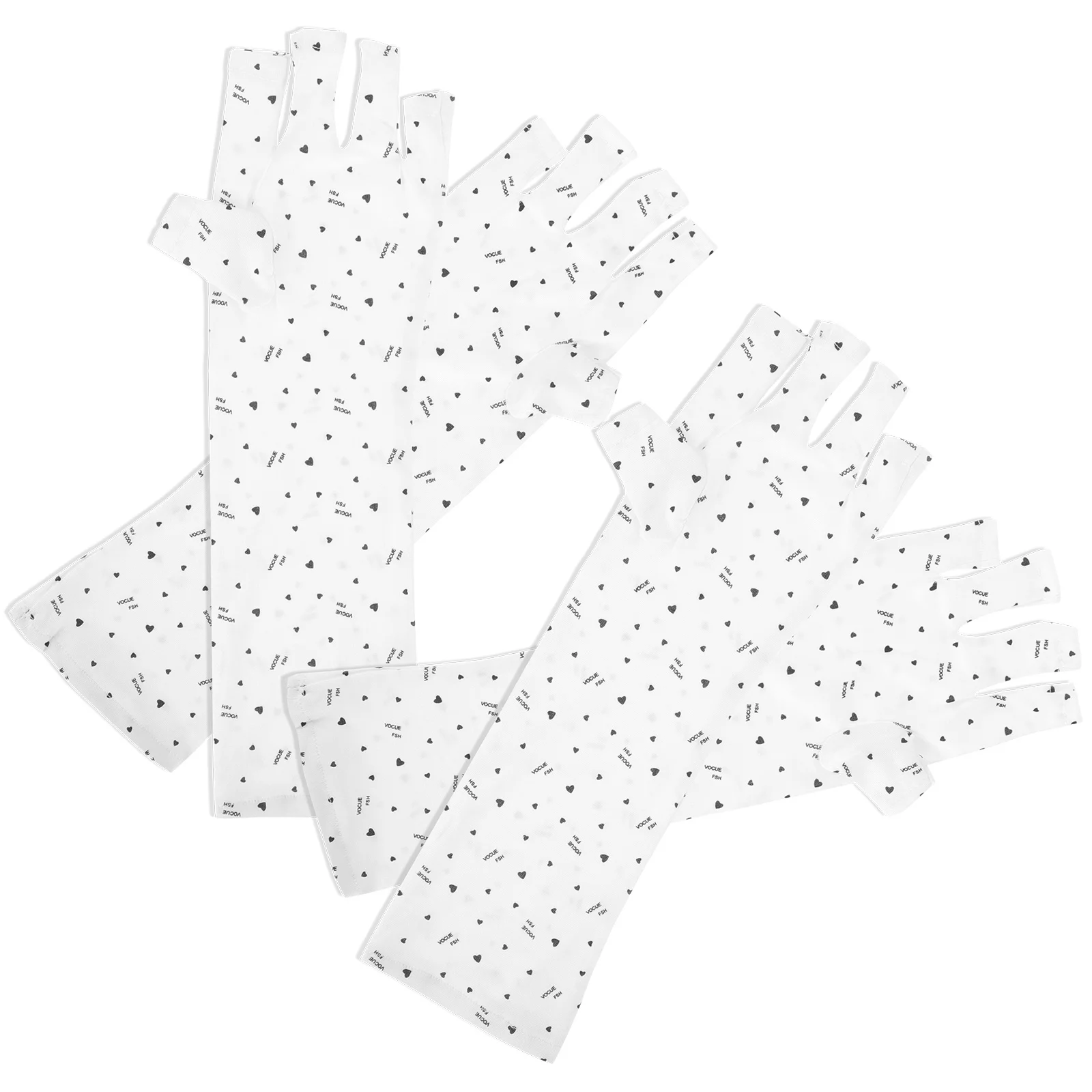 

4pcs Nail Anti Uv Protection Fingerless Manicure Gloves For Gel Nails Salon Reusable Nail Art Supplies Hand Covers