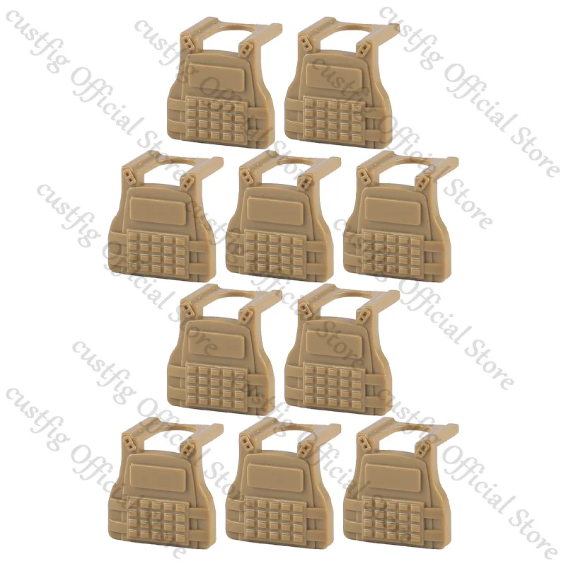 Military Solider Figures Armor Building Block Bulletproof Vest Belt Army Force Warrior Tactical Backpack Accessories Bricks Toys