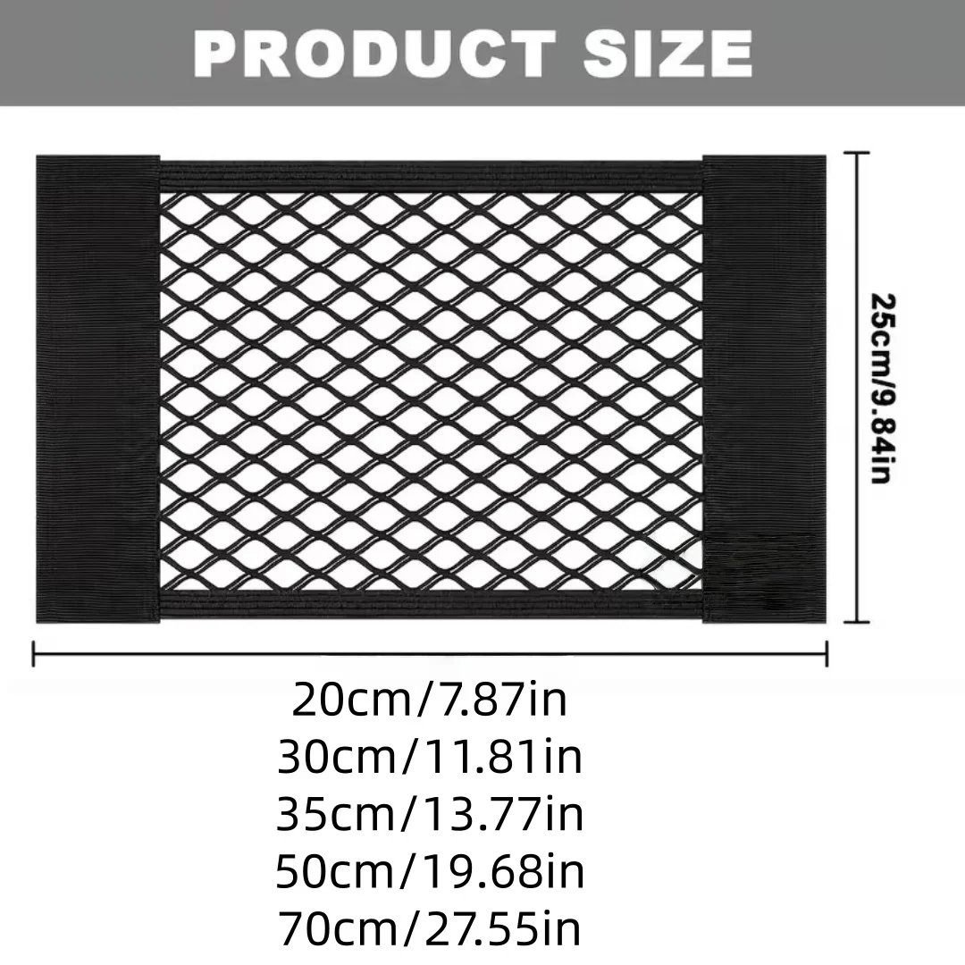 1pc Universal Large Car Cargo Net Nylon Elastic Mesh Luggage Cargo Storage Pickup Tidy Net for Van SUV Truck Mesh Network Pocket