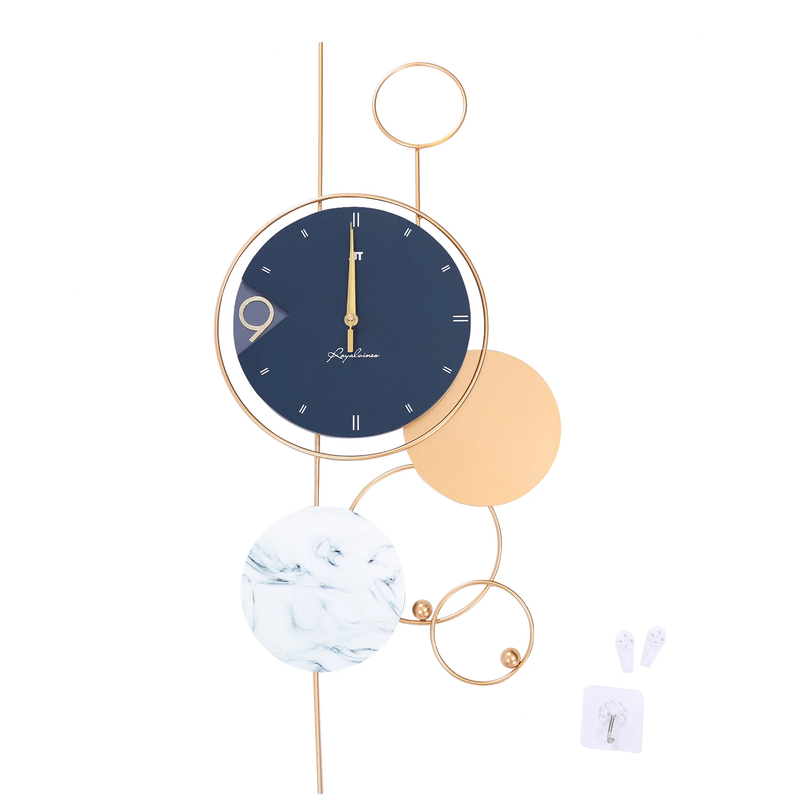 

Big Wall Clocks for Living Room Decor Large Wall Clock Modern for Kitchen Bedroom Office Home Indoor Farmhouse Metal Gold