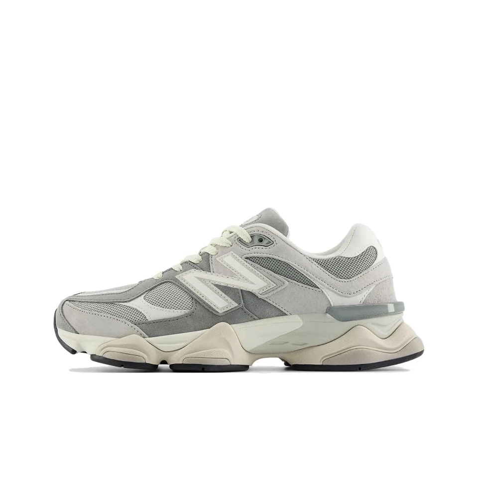 Original New Balance NB 9060 Low-Top Athleisure Shoes in Light Gray Men's and Women's Unisex Sneakers