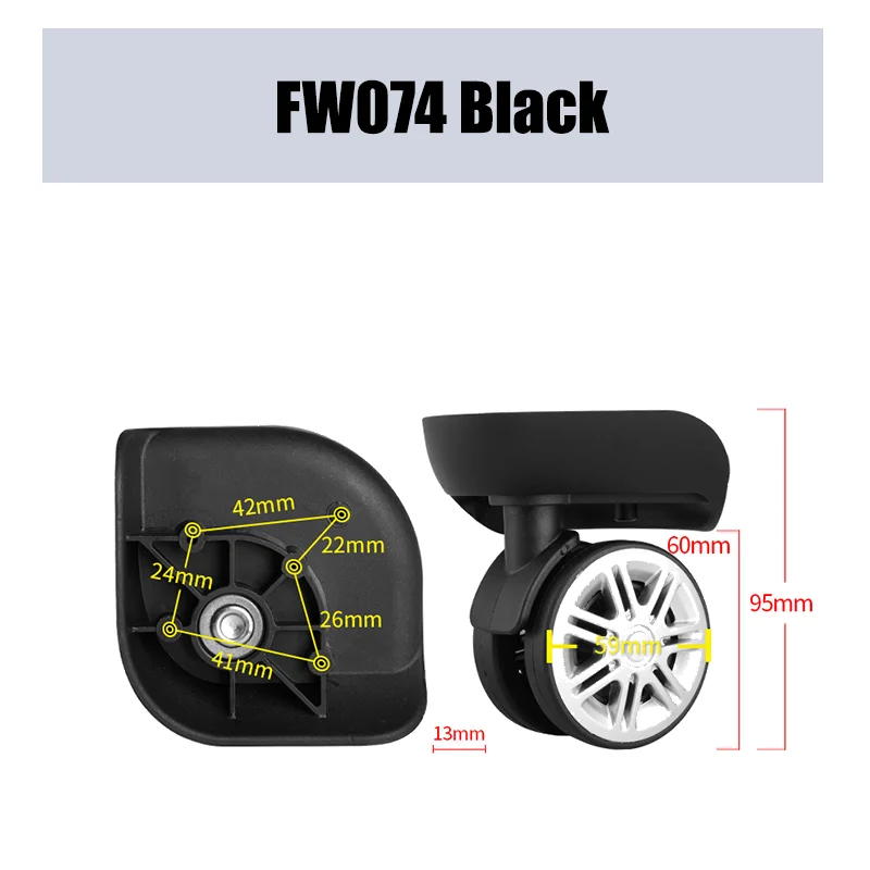 For ITO FW074 Universal Wheel Trolley Case Repair Wheel Trunk Replacement Casters Travel Case Wheel Wheel Push And Pull Smooth