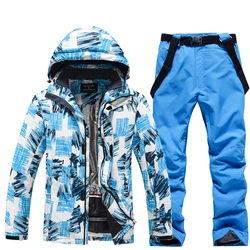 Sneeuwkledingsets voor heren, snowboardpak, skikleding, skijack en slabbetjes, snowboardpak, winter outdoor