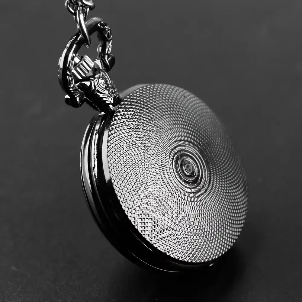 Classic Route 66 America Highway Motorcycle Pocket Watch Vintage Steampunk Style Quartz Pocket Watch with Chain Necklace