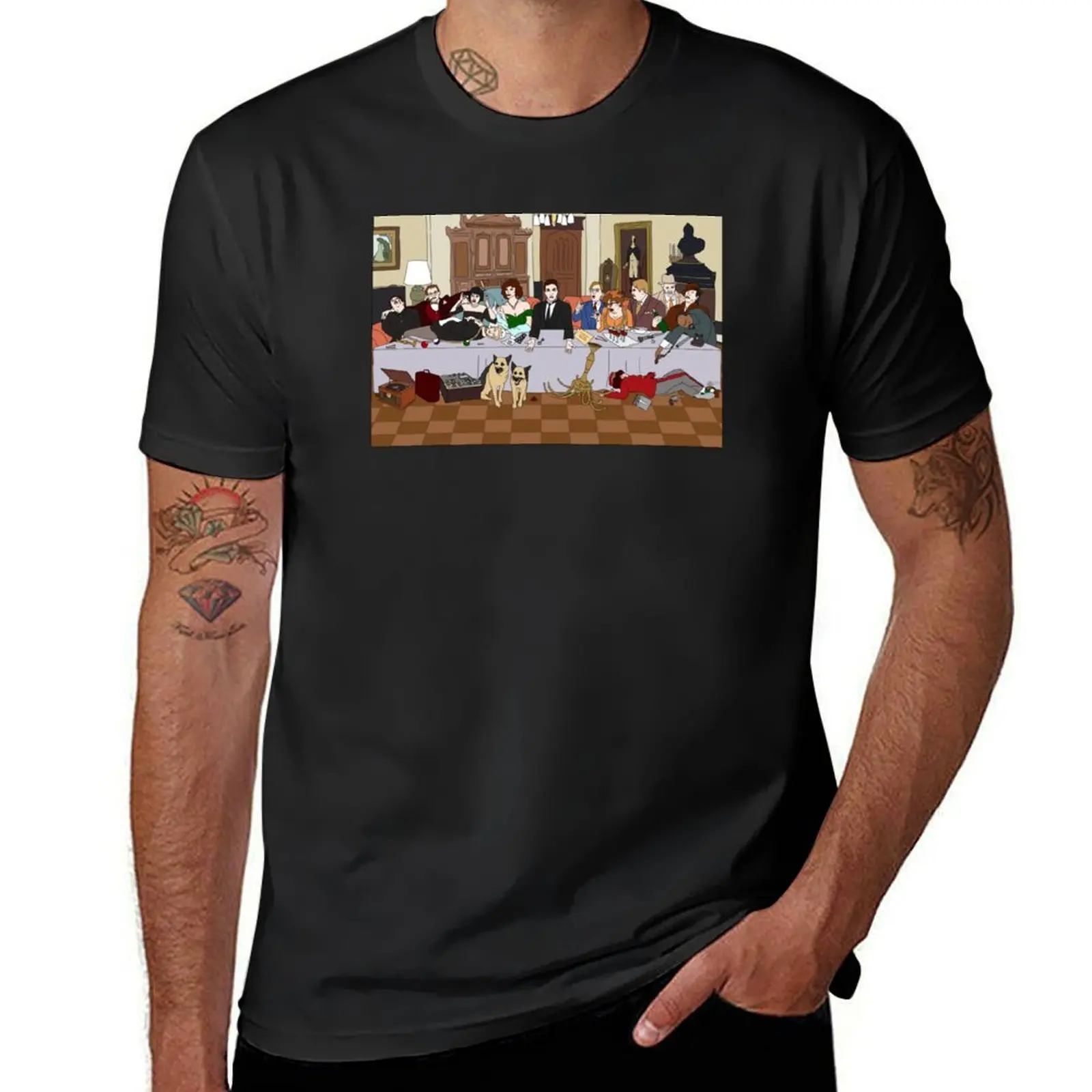 The Last Supper at Boddy Mansion T-Shirt plus size tops Aesthetic clothing men clothes