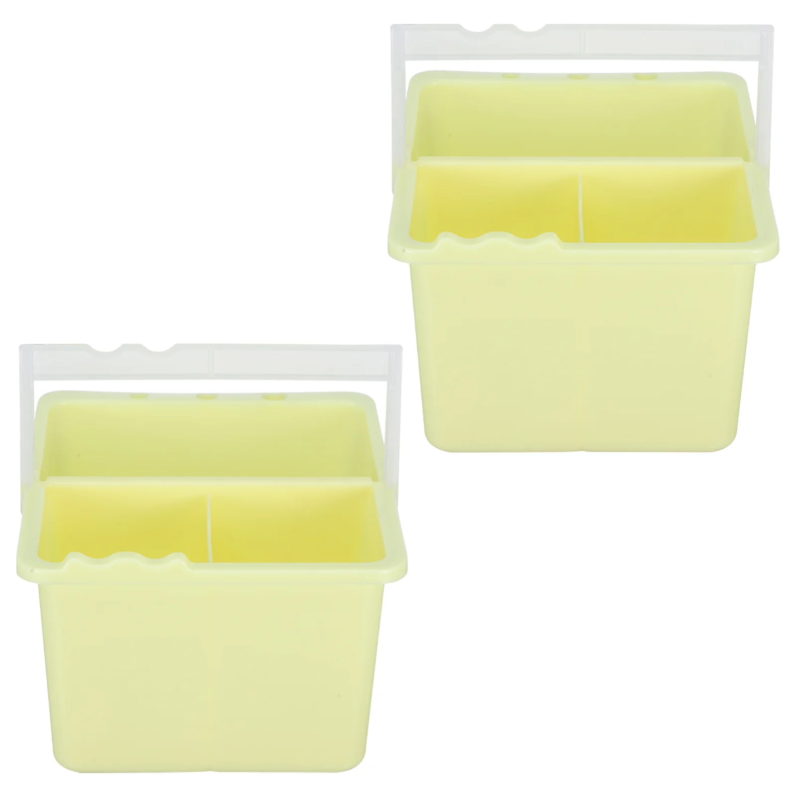 

2 Pcs Pencil Bucket Artist Brush Basins Washer Cleaner Plastic Painting Buckets Oil Tub Washing