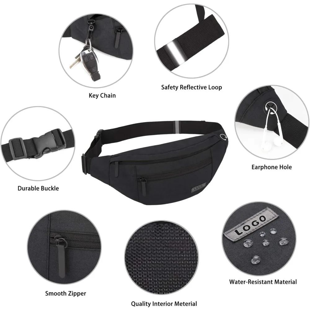 New outdoor sports waist bag multifunctional and convenient running waist bag exercise travel waist bag mobile phone bag wallet