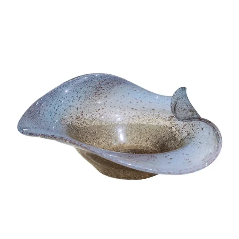 

Simple personalized glass crystal, fruit plate household glazed special-shaped tray, living room coffee table ornament