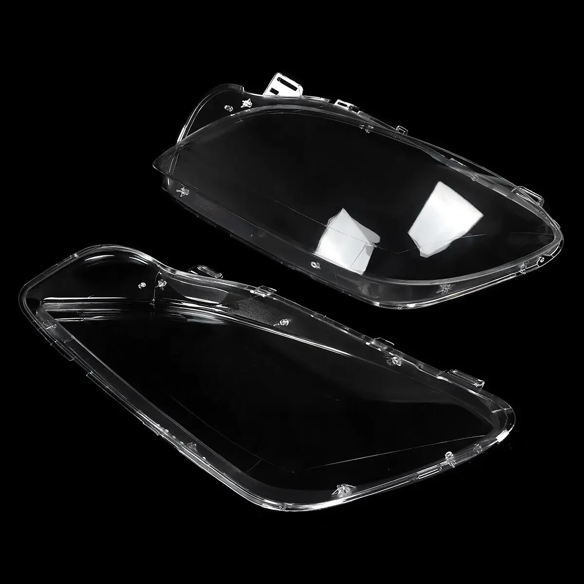 Car Headlamp Lamp Shade For Mercedes Benz ML W166 ML 2011 2012 2013 2014 2015 Shade Headlight Lens Clear Cover Left+Right view 5