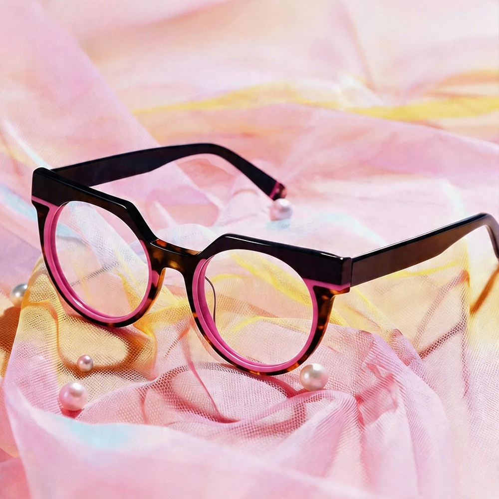 New High-end Acetate Cat Eye Glasses Frame Women Blue Light Blocking Reading Eyeglasses Transparent Presbyopia Hyperopia Eyewear