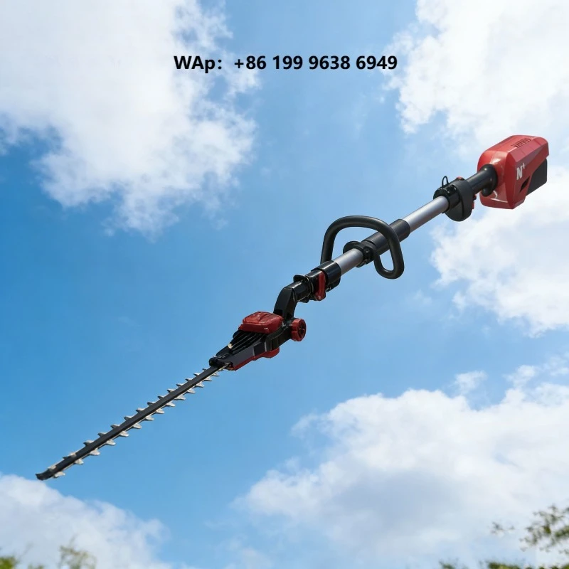 Long Battery Life Cordless Hedge Cutter Long-Stem Broadhand Extendable Pole 135° Adjustable Angle Hedge Trimmer Machine