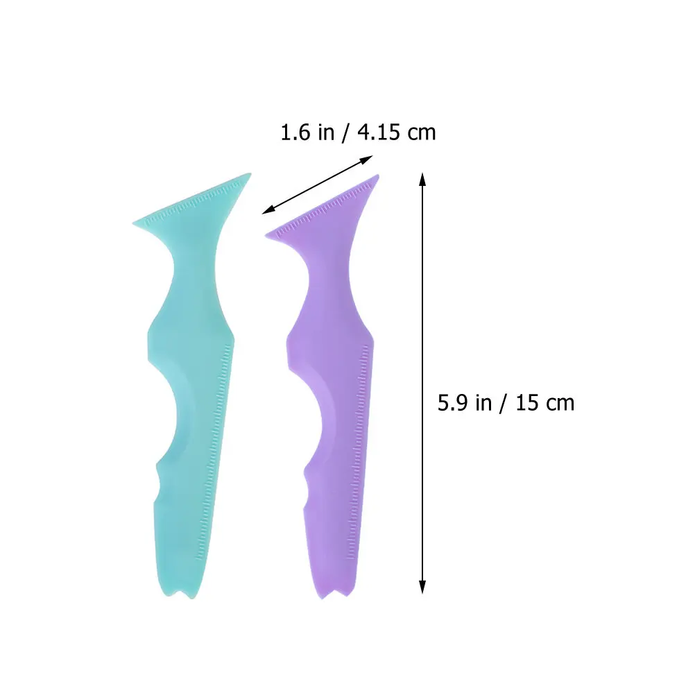 2Pcs Angled Silicone Eyeliner Stencil Lipstick Guide Eyelash Drawing Tool Makeup Positioning Template for Perfect Eye Makeup