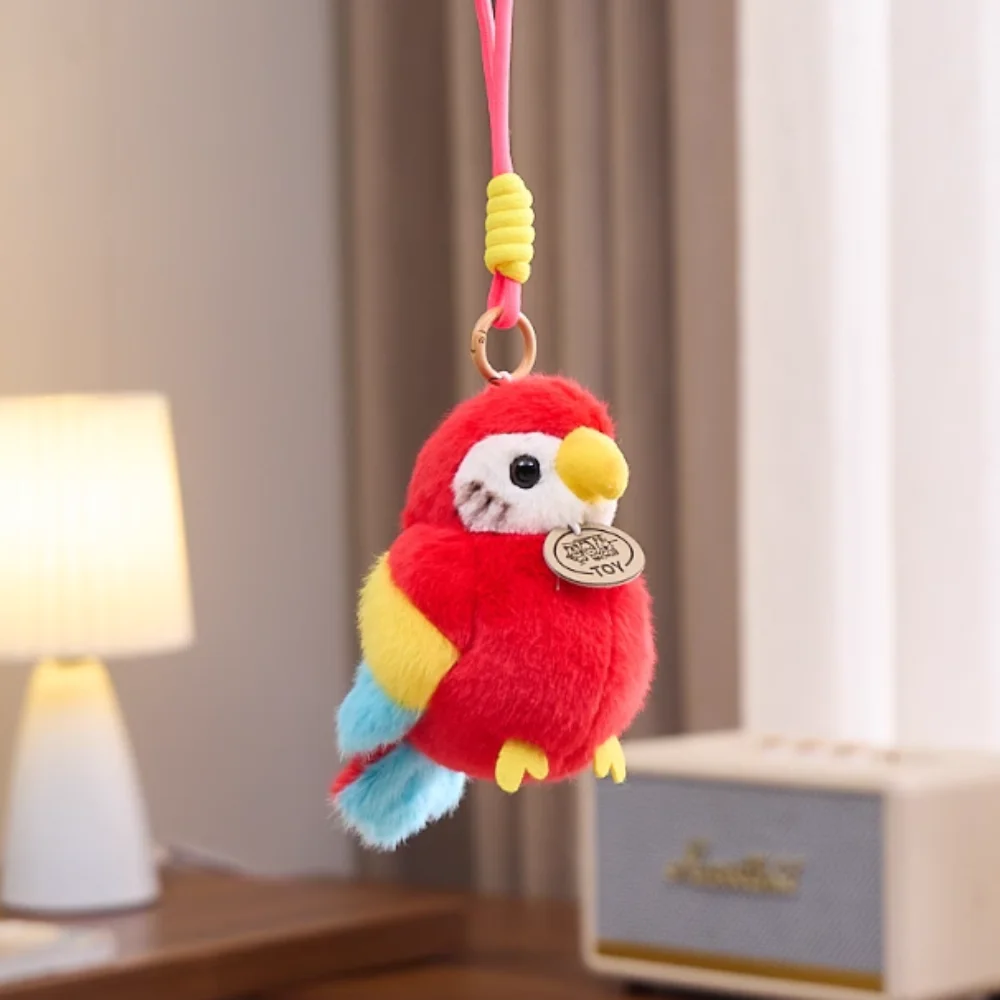 

Simulation Parrot Plush Pendant Plush Animal Bag Pendant Birds Snap Wristband Cartoon Magnetic Standing Shoulder Animals