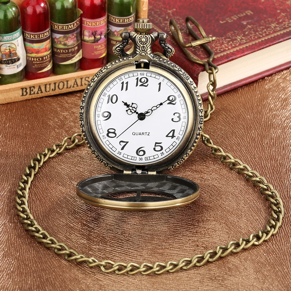 Reloj Astronómico Vintage de cobre para hombre y mujer, reloj de bolsillo de cuarzo con patrón de constelación, colgante de collar, regalo de cumpleaños