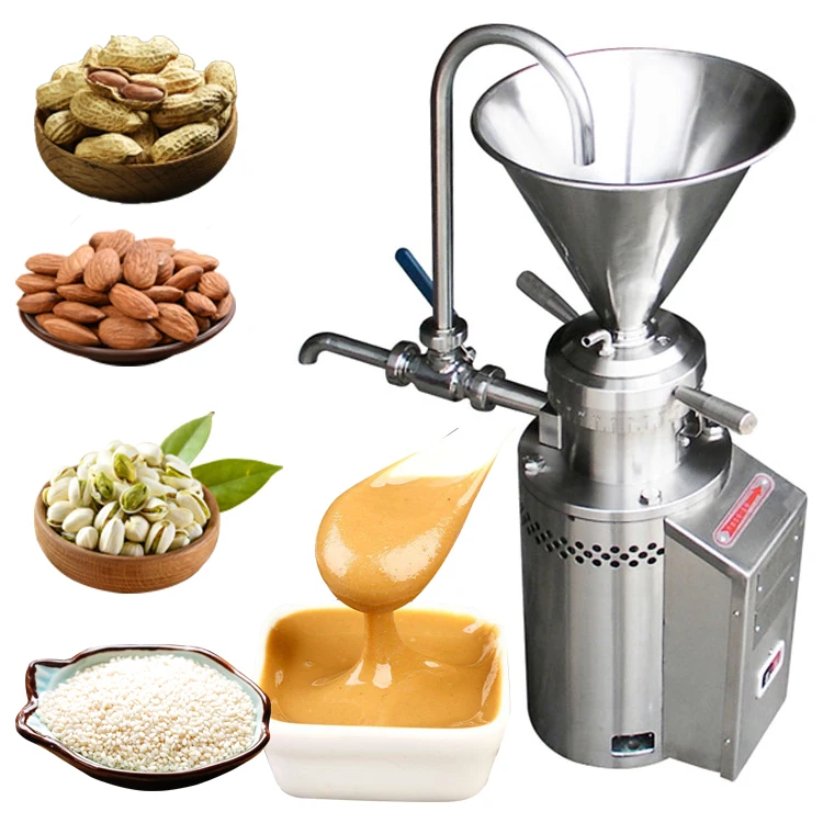 Manufacturer's New Vertical Colloid Mill Machine for Chili Sauce Almond Milk Peanut Butter Grind with Pump at Its Core Component