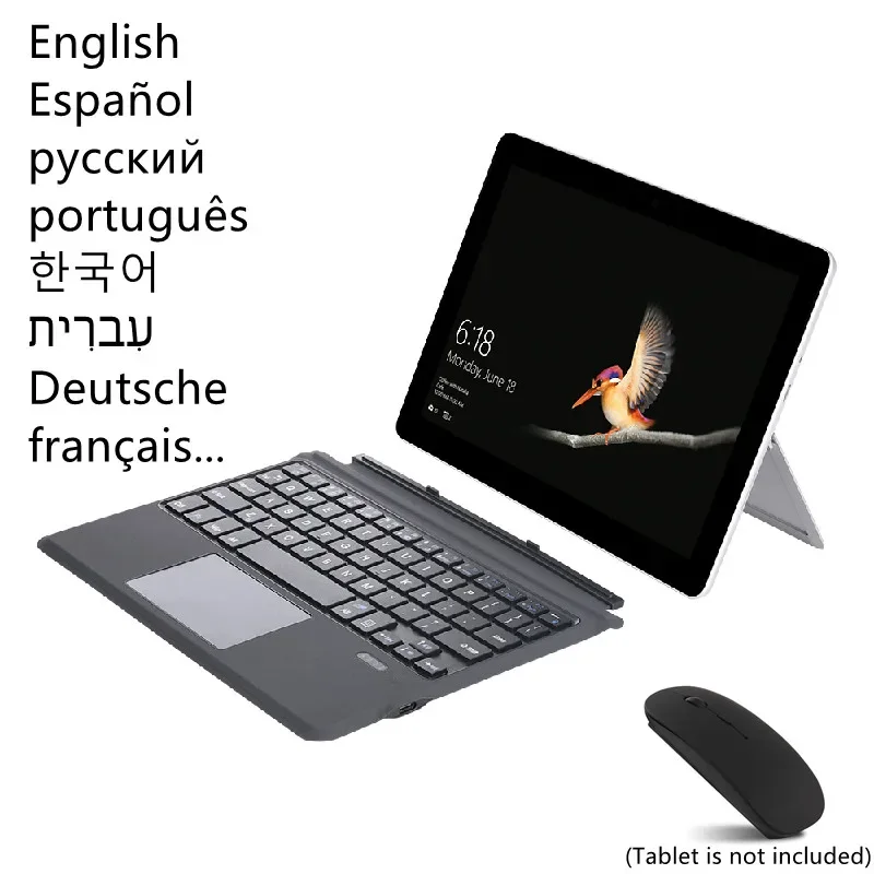 Keyboard Funda For Microsoft Surface Pro 7 6 5 4 3 Wireless English Russian Spanish Korean Touchpad Keyboard For Surface Pro