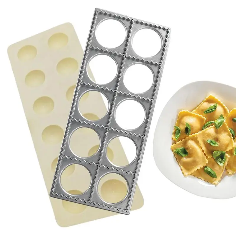 Ravioli Mold Extra Large Square Ravioli Tray Press With 12 Cavities Pasta Maker Kit For Italian Raviolis Dumplings Wontons